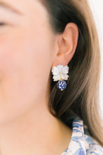 Load image into Gallery viewer, Model wearing Audrey Porcelain Earrings_m donohue collection