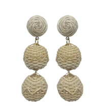 Load image into Gallery viewer, Beautiful handwoven rattan balls with rattan post_m donohue collection