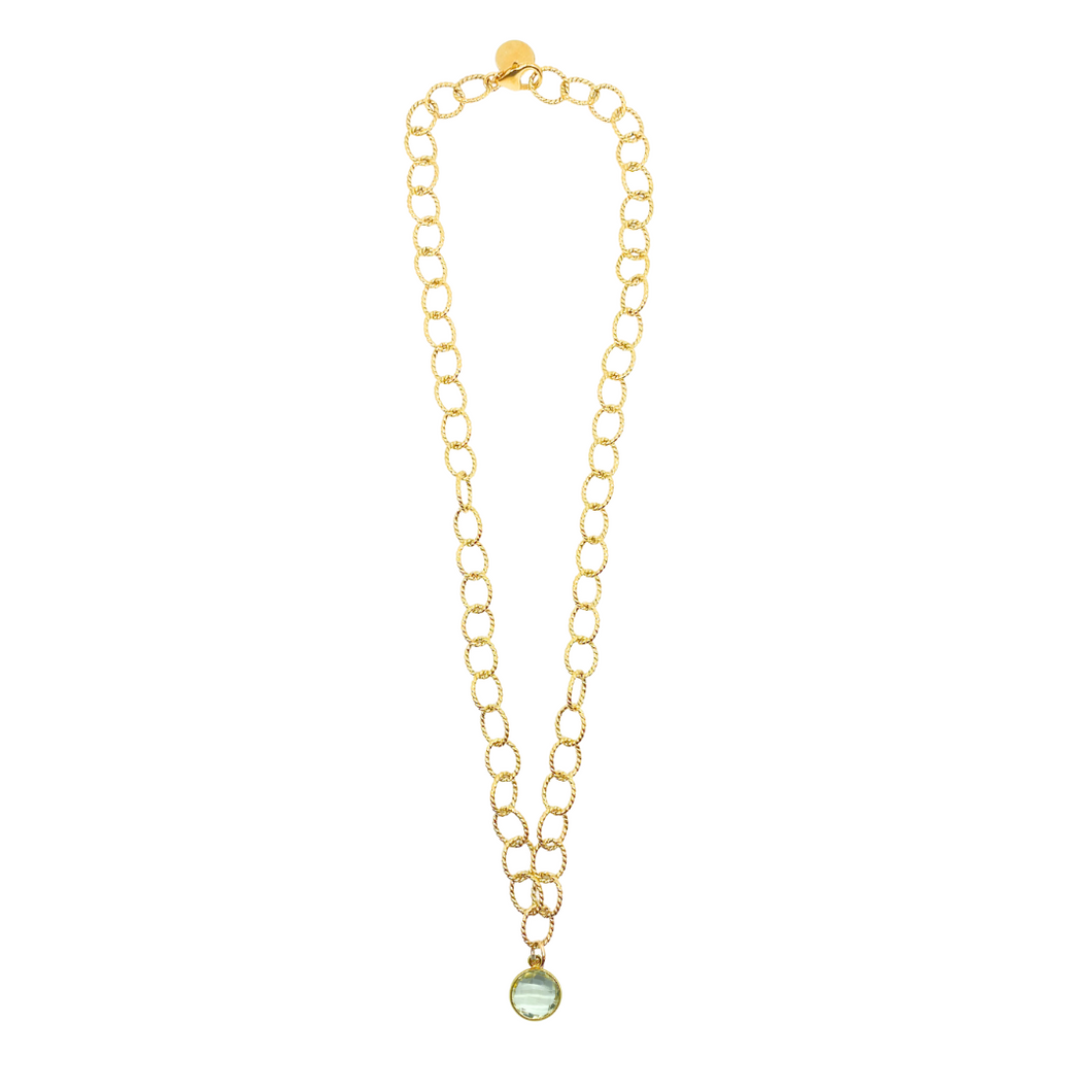 Annabelle Gold & Lemon Quartz Gemstone Necklace