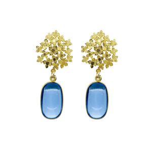 Jardin Hydrangea Blue Quartz Drop Earrings