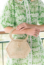 Load image into Gallery viewer, Model is carrying Summer Woven Handbag_m donohue collection