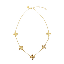 Load image into Gallery viewer, Antique inspired gold flowers on an elegant adjustable chain_m donohue collection