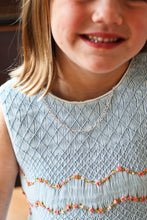 Load image into Gallery viewer, Model is wearing Little Hearts Necklace Sterling Silver_m donohue collection