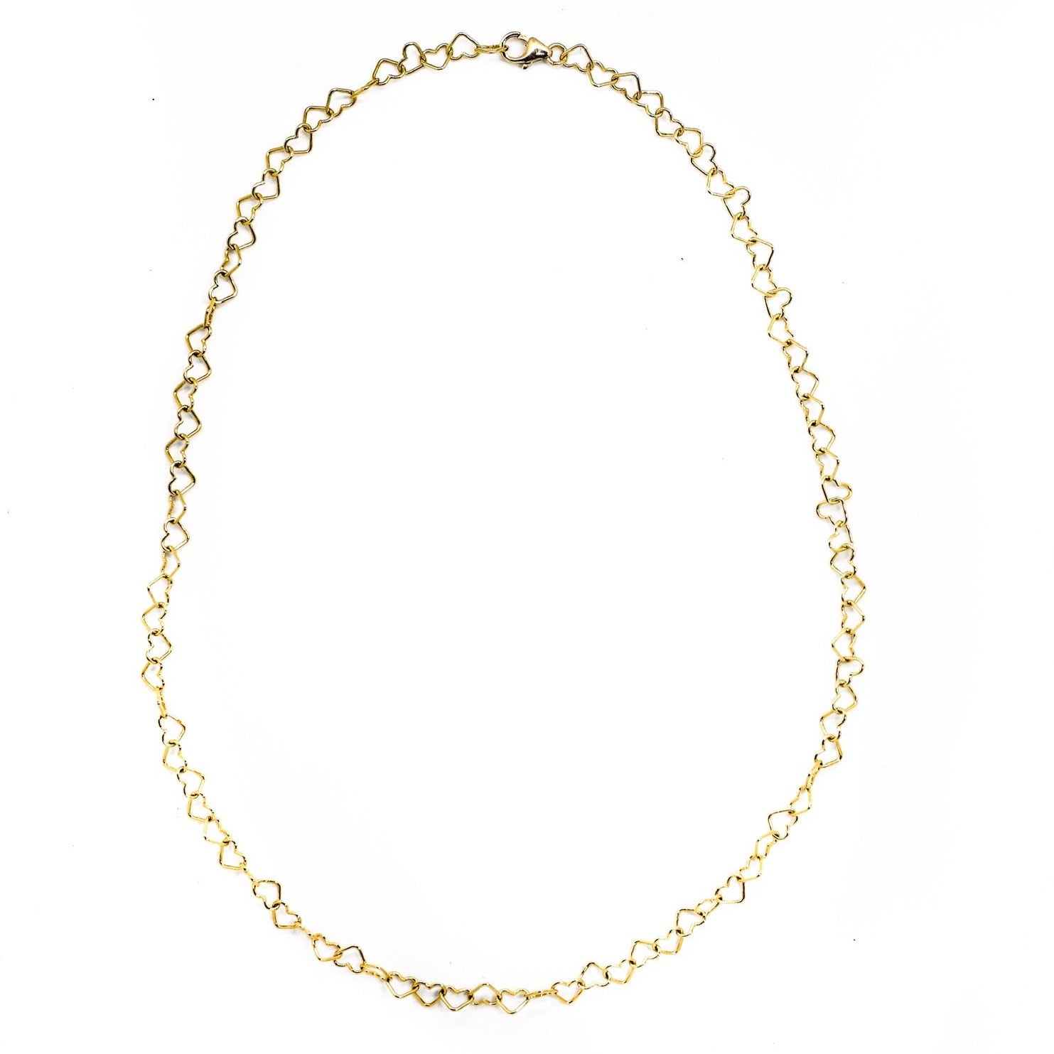 22k gold over sterling silver heart necklace. Available in 16" or 18"_m donohue collection