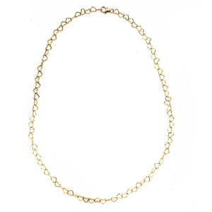 22k gold over sterling silver heart necklace. Available in 16" or 18"_m donohue collection