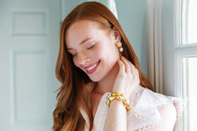 Load image into Gallery viewer, Model is wearing Jardin Hydrangea Pearl Single Earrings_m donohue collection