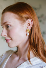 Load image into Gallery viewer, Model wears Cecile Pearl earrings_m donohue collection