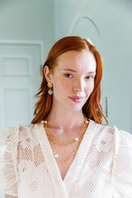 Load image into Gallery viewer, Model wears Jardin Amazonite Drop earrings_m donohue collection