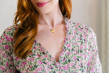 Load image into Gallery viewer, Model wears Bloom Single Flower necklace_m donohue collection