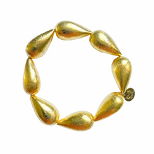 Load image into Gallery viewer, Gold-plated copper teardrop bead stretch bracelet_m donohue collection