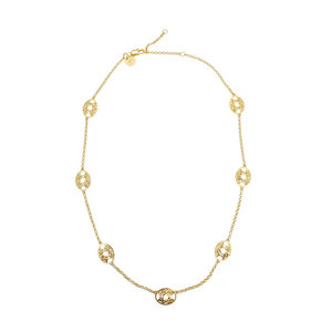 18k gold-plated brass necklace with adjustable chain_m donohue collection