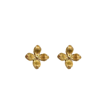 Load image into Gallery viewer, Delicate 18k gold-plated brass flower studs_m donohue collection