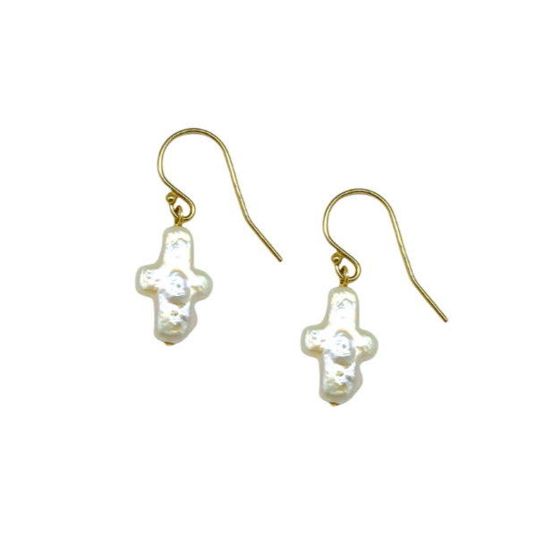 Little Bow Earrings Gold & Pearl – M Donohue Collection