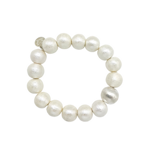 Olivia Cotton Pearl & Silver Bracelet_m donohue collection