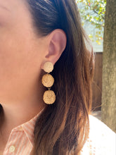 Load image into Gallery viewer, Model wears Grace Rattan Ball double earring_m donohue collection