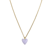 Load image into Gallery viewer, Little Enamel Heart Necklace in Lavender_m donohue collection